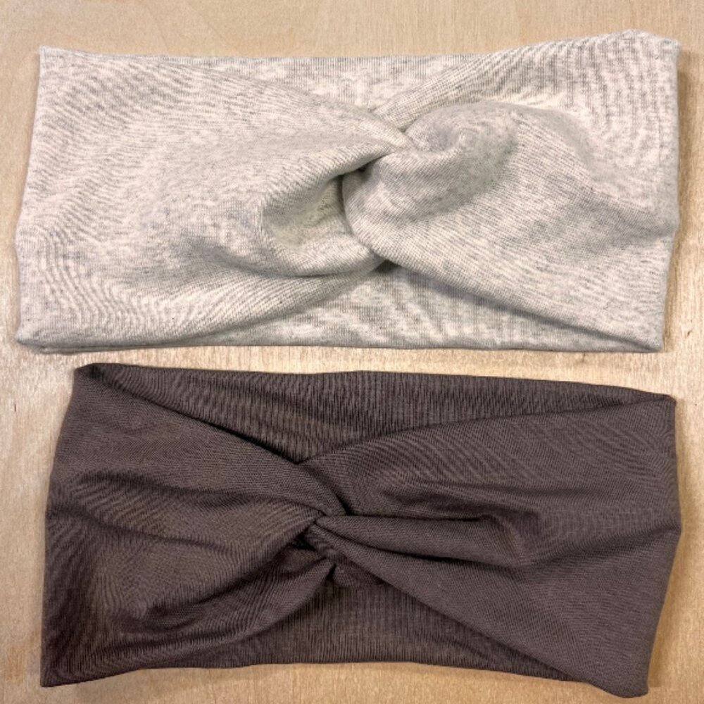 Twist Bamboo Headband Speckled White Beige